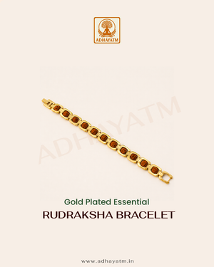 Gold Plated Essential Rudraksh Bracelet (गोल्ड प्लेटेड एसेंशियल रुद्राक्ष ब्रेसलेट)