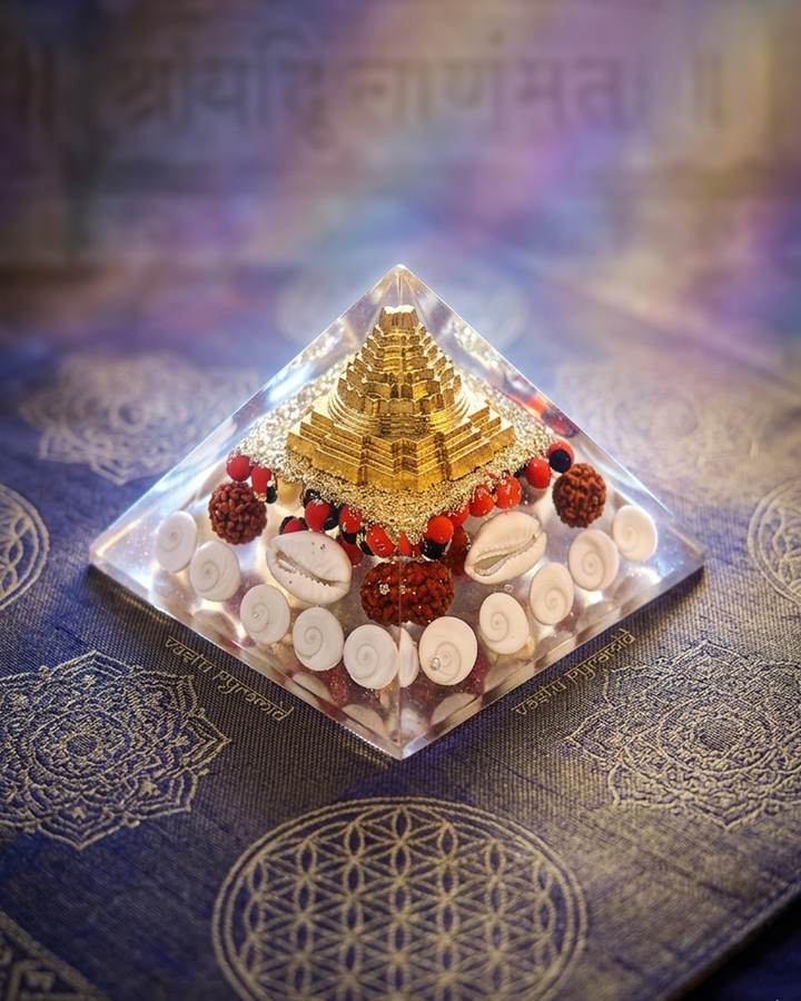 Golden Lakshmi Money Magnet Pyramid