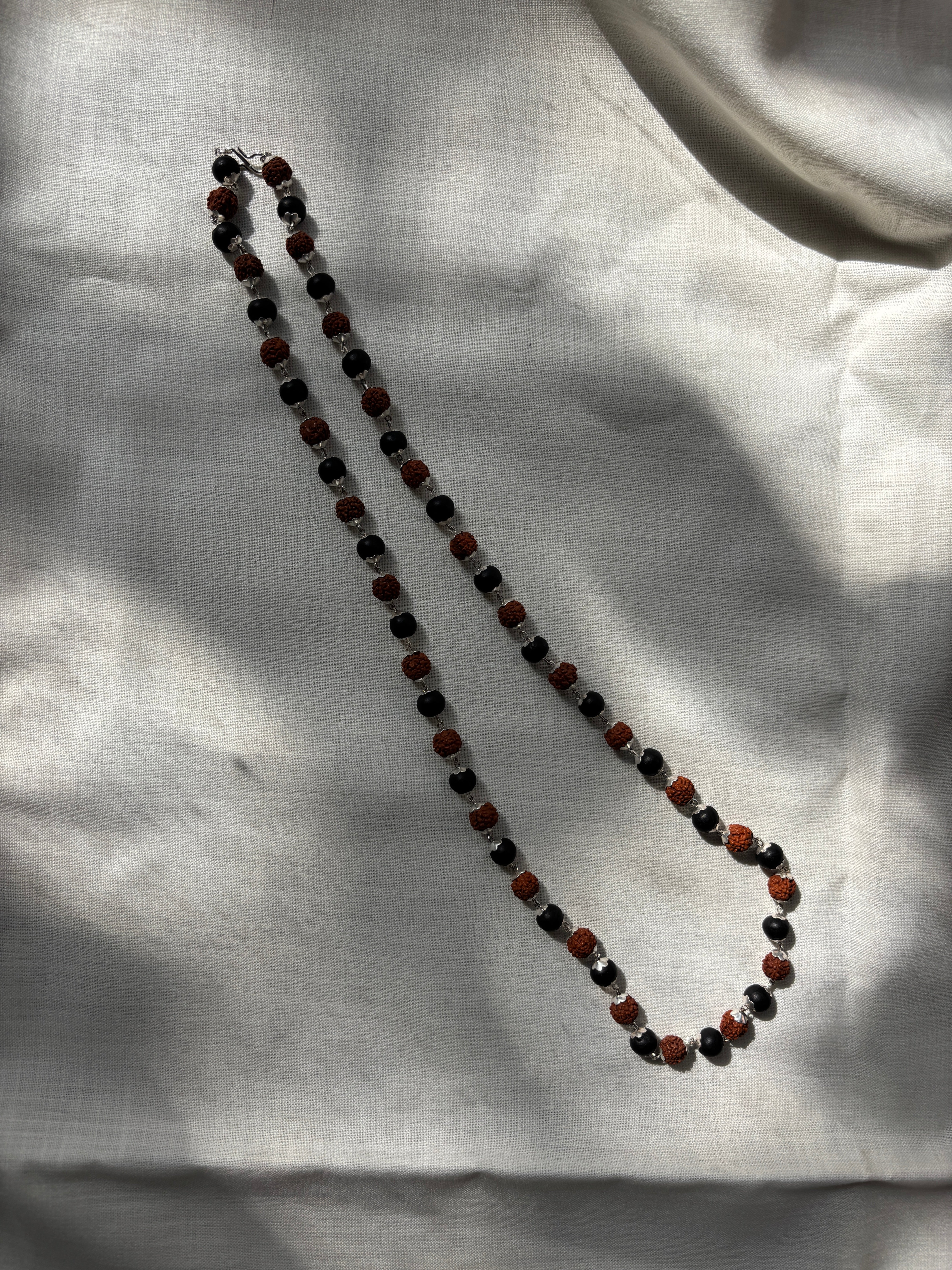 Silver Plated Rudraksh Karungali Mala