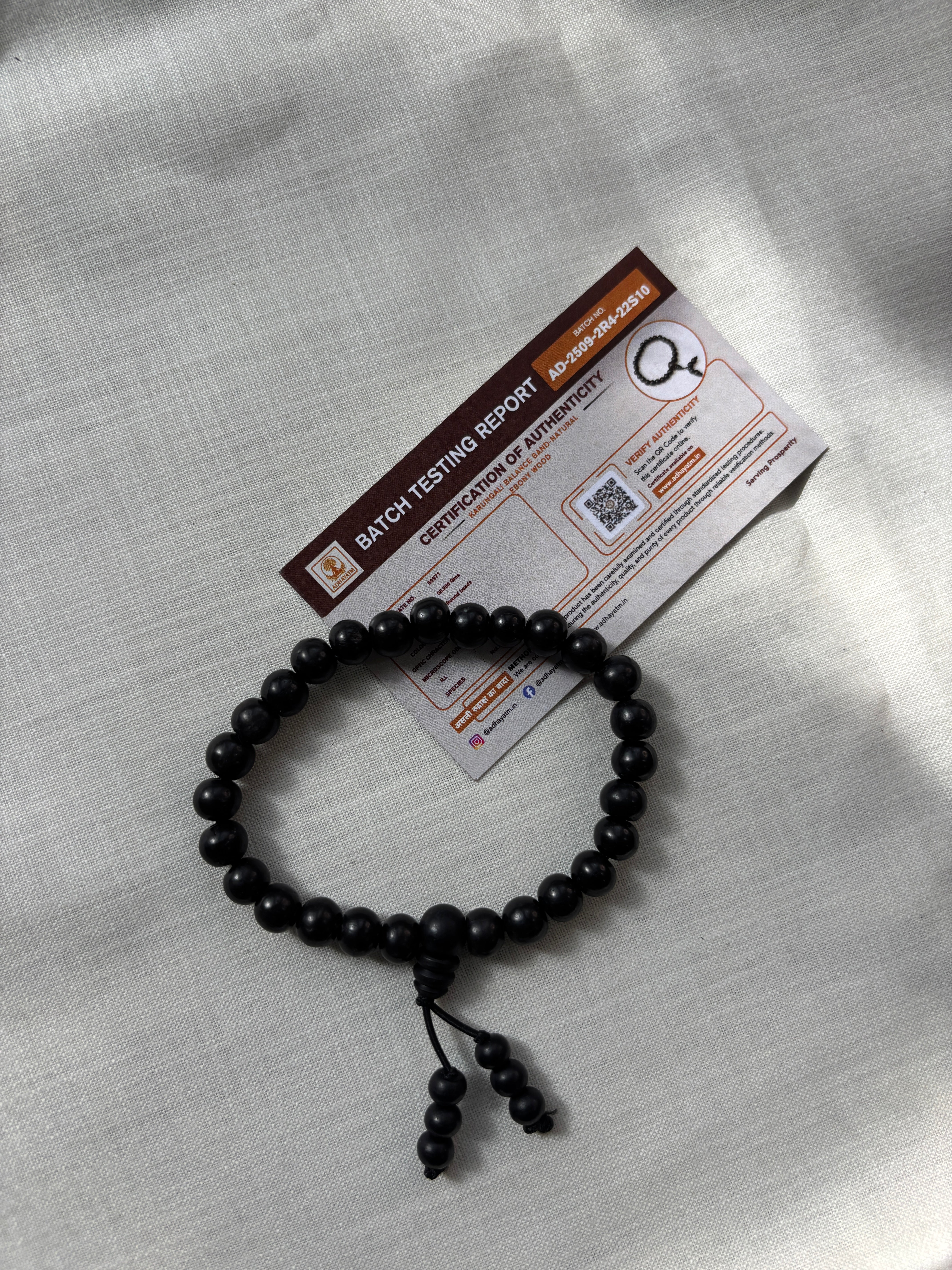 Karungali Balance Band-Natural Ebony Wood