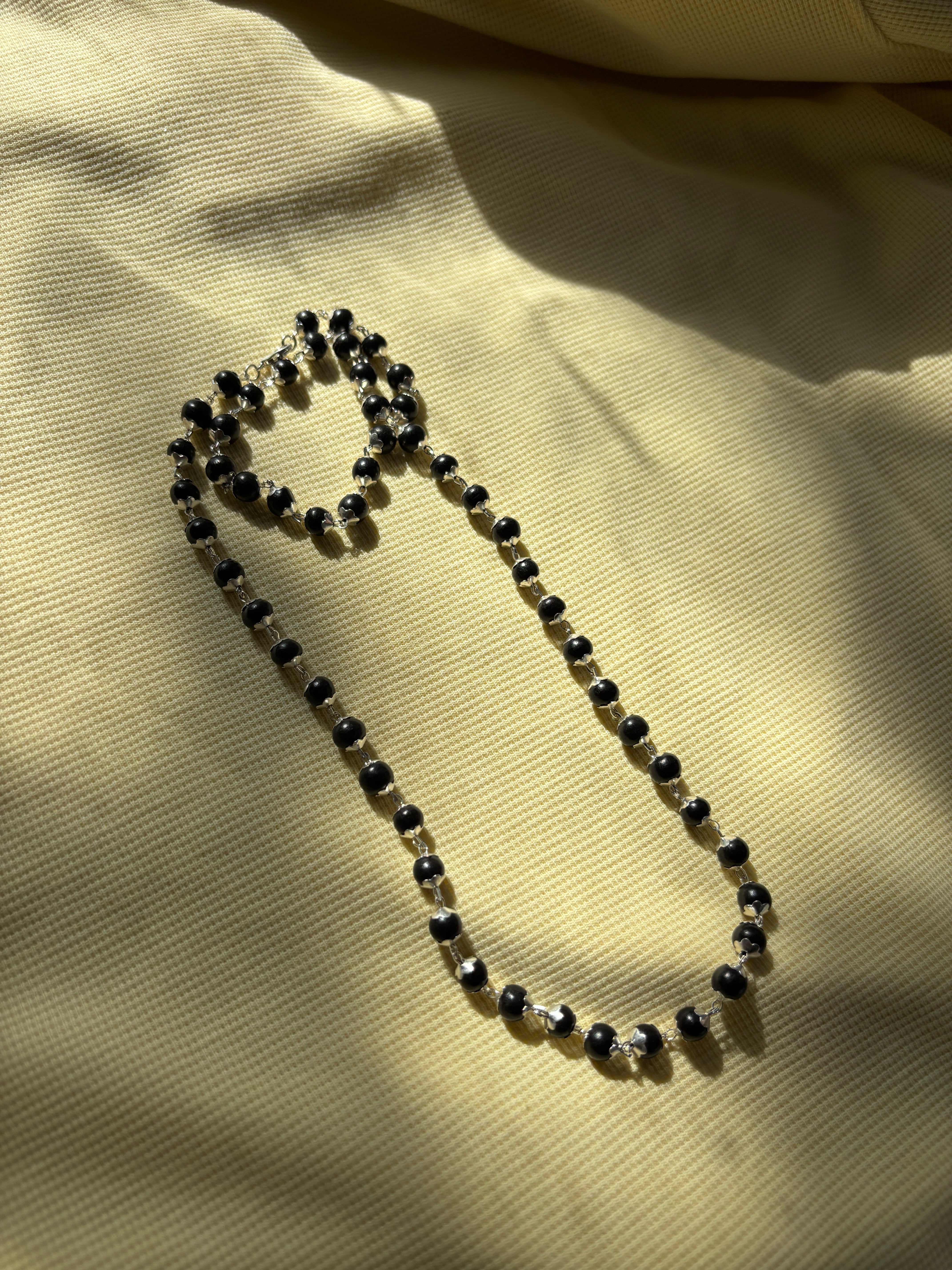 Silver Plated Karungali Mala