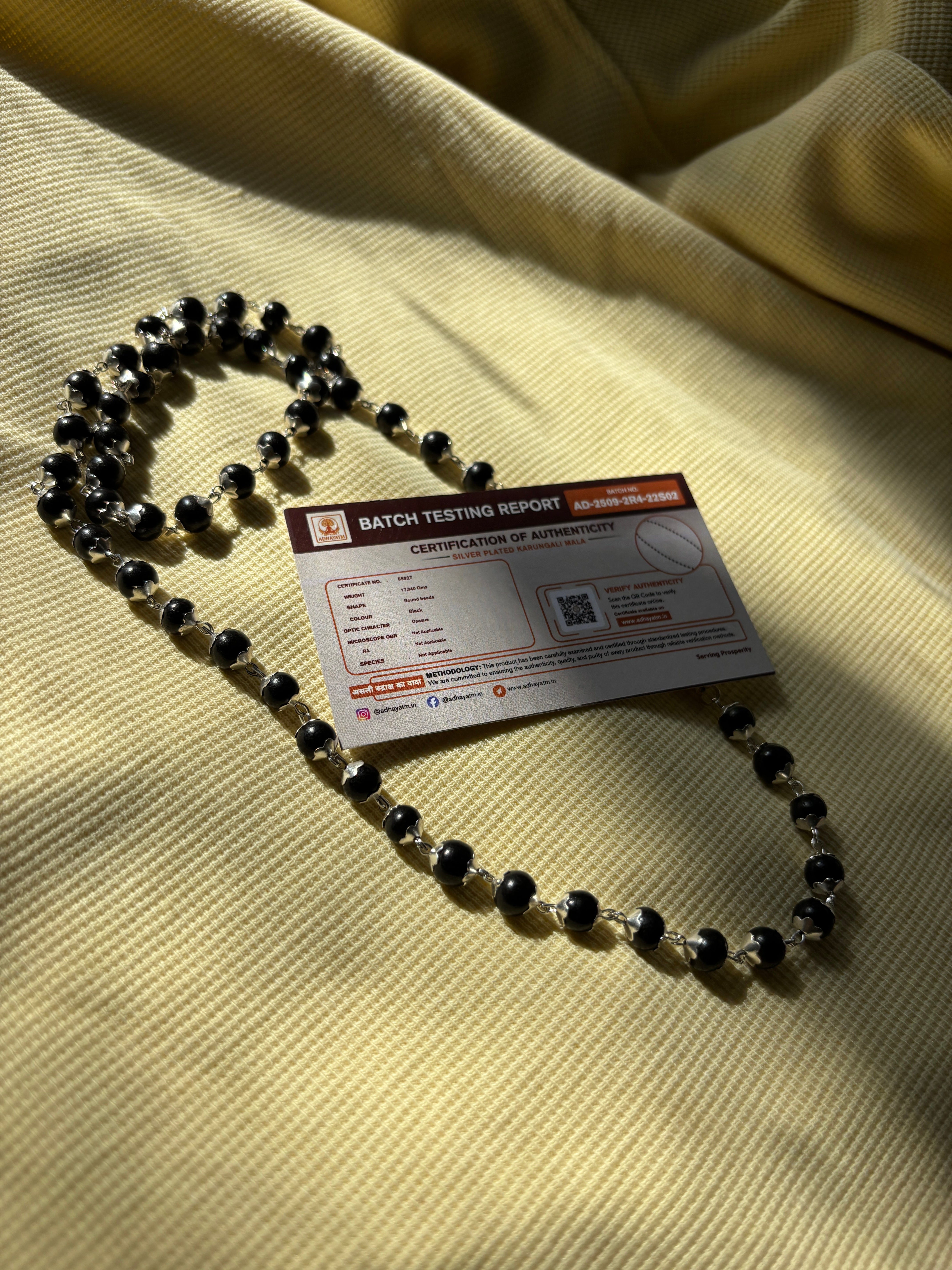 Silver Plated Karungali Mala