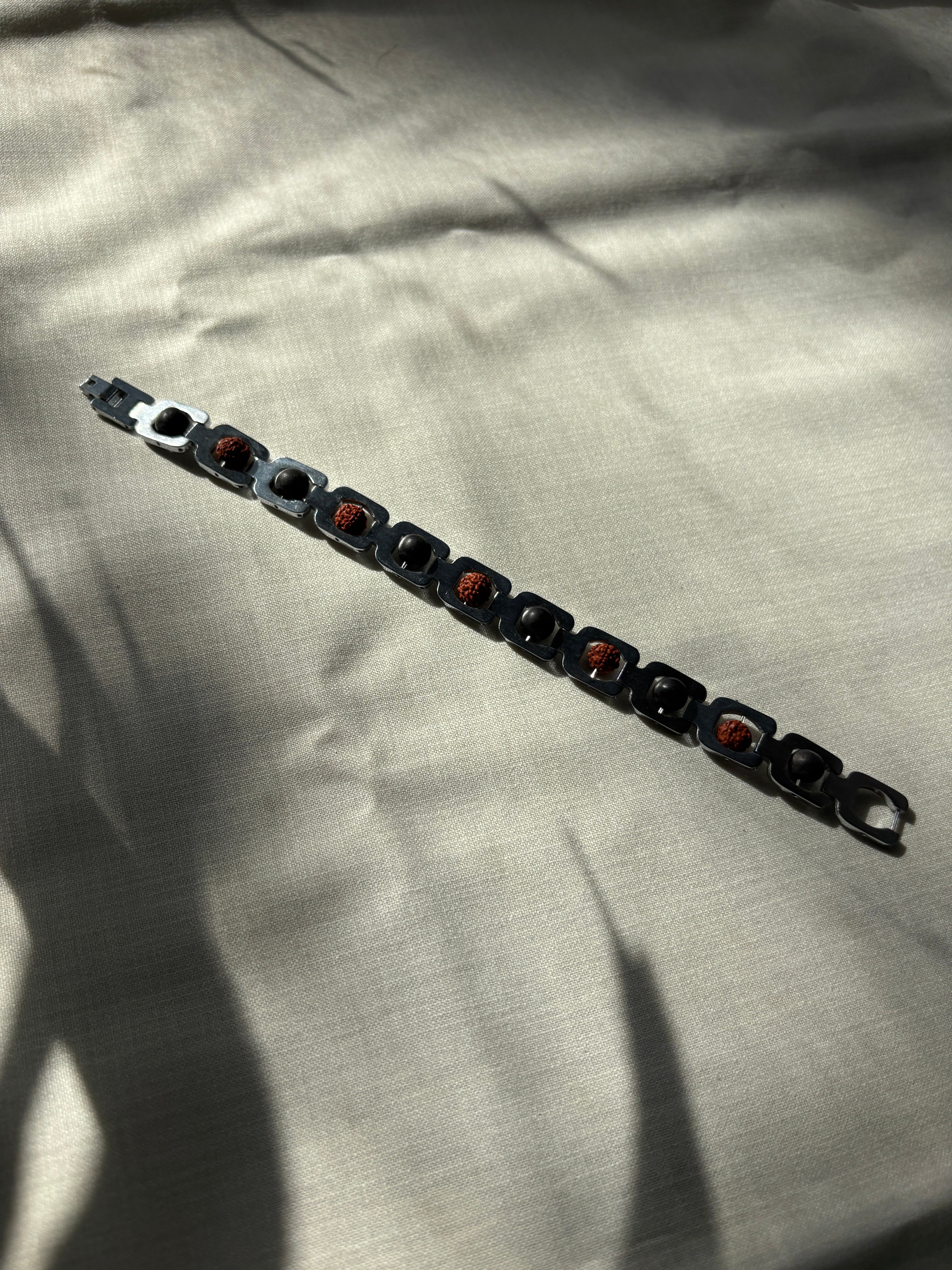 Silver Plated Essential Rudraksh Karungali Bracelet