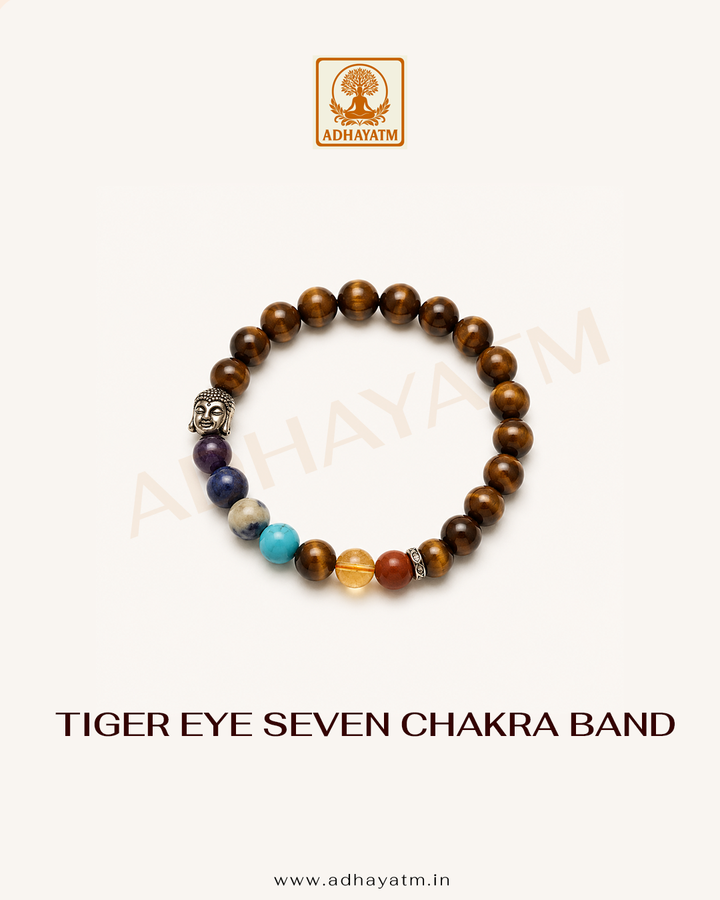 Tiger Eye Seven Chakra Band