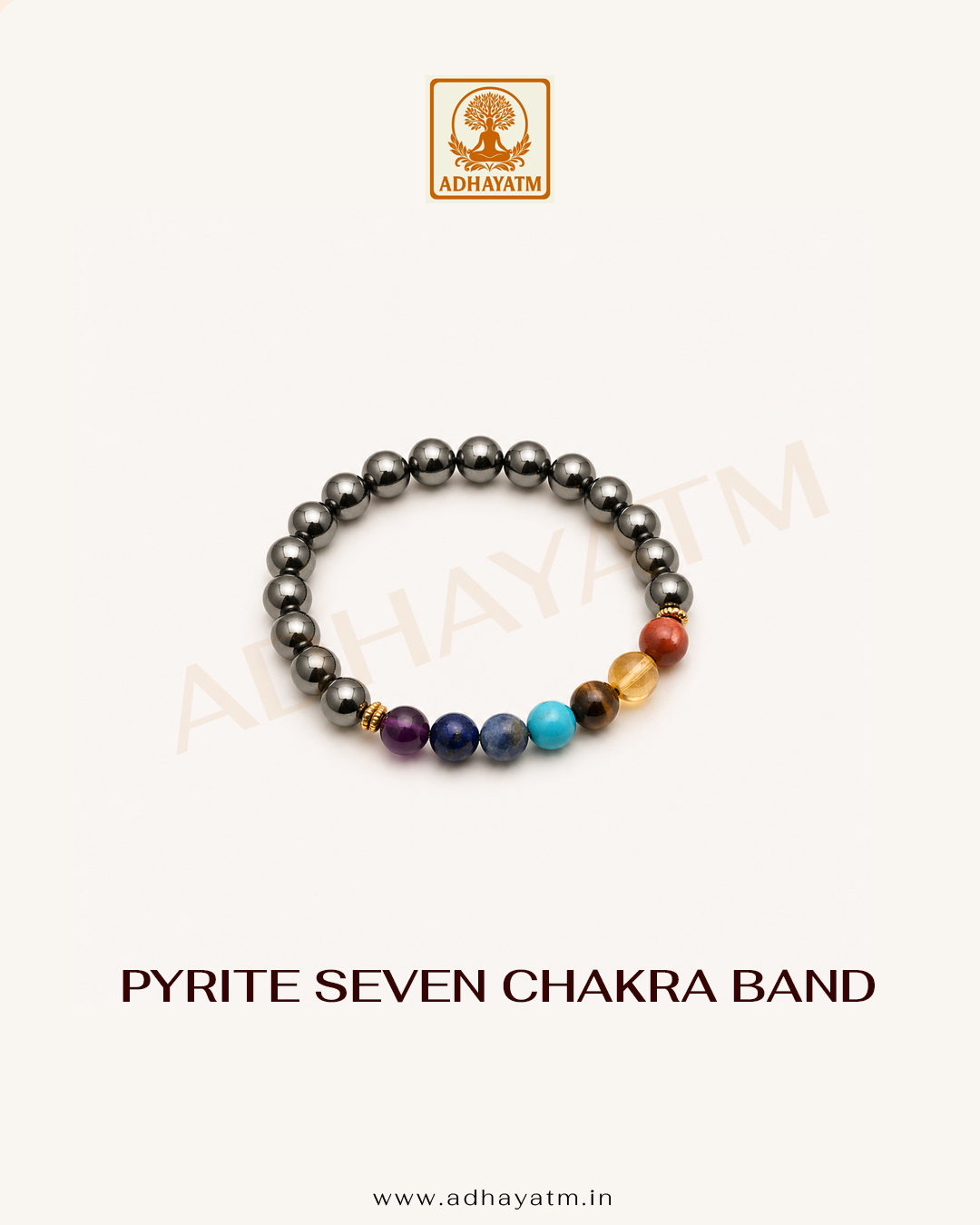 Pyrite Seven Chakra Band